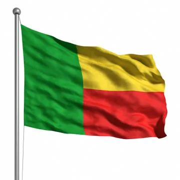 Flag of benin Illustrazione stock