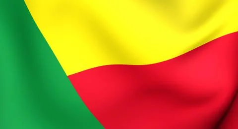 Flag of benin Stock Illustration