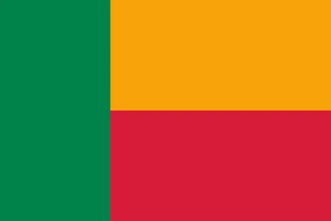 Flag of benin Stock Illustration