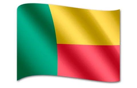Flag of benin 스톡 일러스트