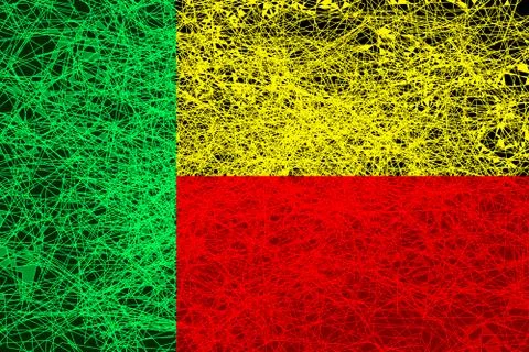 Flag of Benin. Stock Illustration