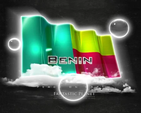 Flag Benin quality designer flag Stock Illustration