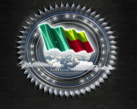 Flag Benin quality designer flag Stock Illustration