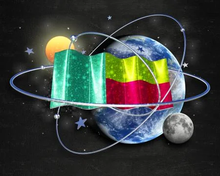 Flag Benin quality designer flag Stock Illustration