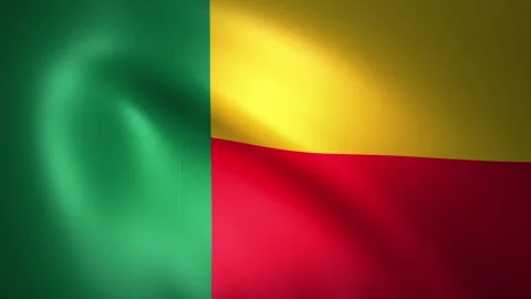 Flag of Benin Waving in the Wind (CG | LOOP) Stock Footage 162205487