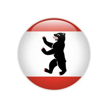 Flag Berlin button Stock-Illustration