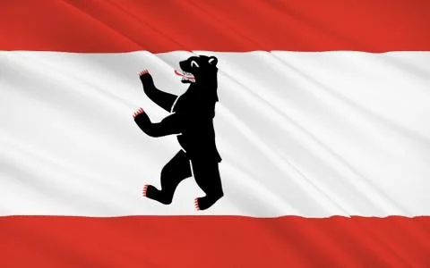 Flag of Berlin - capital of Germany Stock Illustration