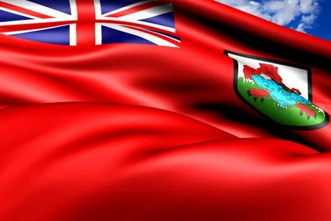 Flag of bermuda Stock Illustration