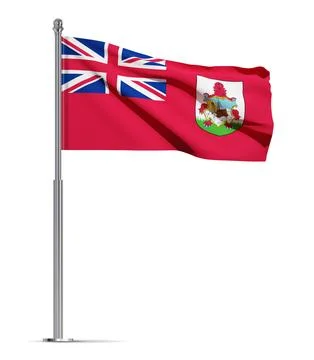 Flag of Bermuda isolated on white background Stock Illustration