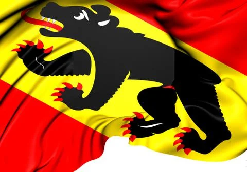 Flag of bern canton Stock Illustration