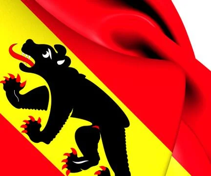 Flag of bern canton Stock Illustration