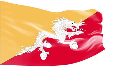 Flag of Bhutan Stock-Footage 1054785