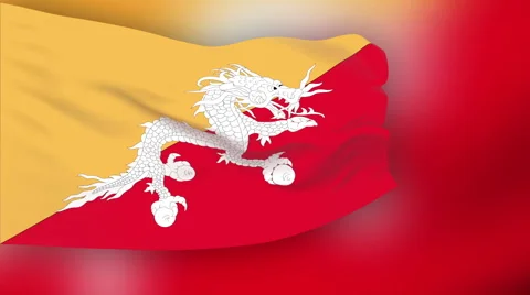 Flag of Bhutan Stock-Footage 1054802