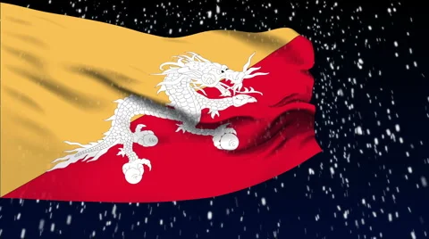 Flag of Bhutan Stock-Footage 1054822