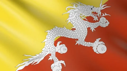 Flag of Bhutan Stock Footage 150670975