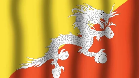 Flag of Bhutan Stock Footage 175709937