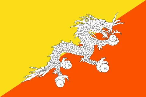 Flag of Bhutan Stock Illustration
