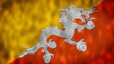 Flag of Bhutan Stock Illustration