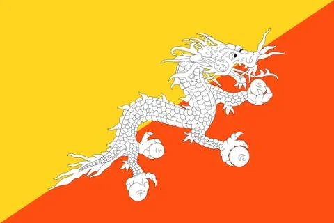 Flag of Bhutan Stock Photos