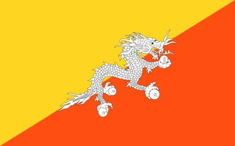 Flag Bhutan. Vector illustration Stock-Illustration