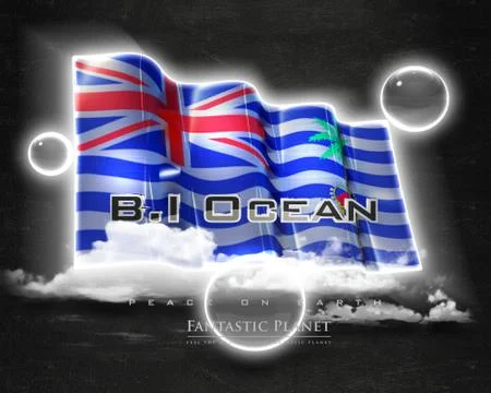 Flag BIOcean quality designer flag Stock Illustration