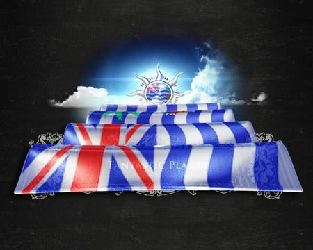 Flag BIOcean quality designer flag Stock Illustration