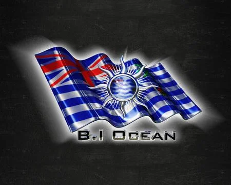 Flag BIOcean quality designer flag Stock Illustration