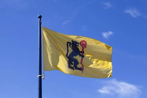 Flag of the bishopric of Léon Stock Photos