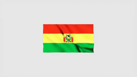 Flag-Bolivia flag fluttering in the wind Stock Footage 310221836