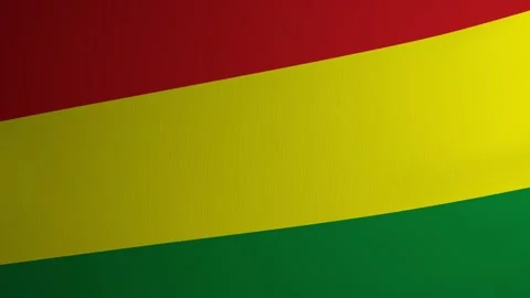 The flag of Bolivia flutters in the wind. Fabric texture. Cg Stock Footage 241325836