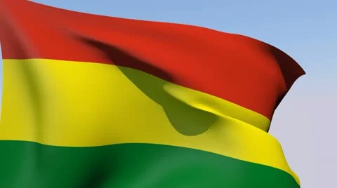 Flag of Bolivia HD Stock Footage 14071492