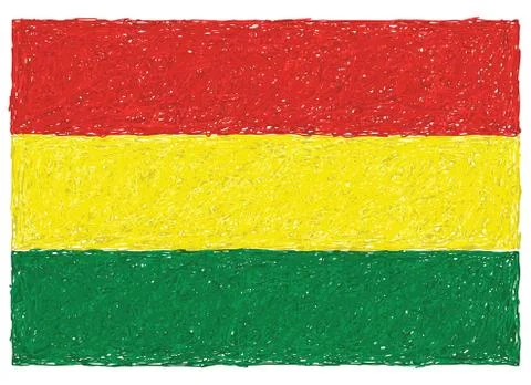 Flag of bolivia Stock Illustration