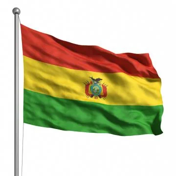 Flag of bolivia Illustrazione stock