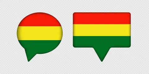Flag of Bolivia in speech bubble. Illustrazione stock