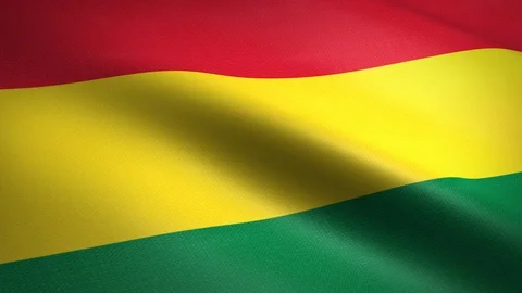 Flag of Bolivia. Waving flag with highly detailed fabric texture seamless Stock Footage 118764439