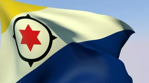 Flag of Bonaire HD Stock Footage 14071720
