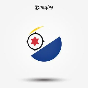 Flag of Bonaire icon Illustrazione stock