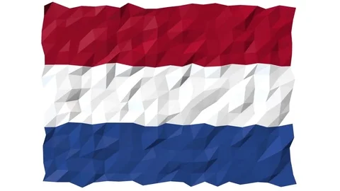 Flag of Bonaire, Sint Eustatius and Saba 3D Wallpaper Animation 스톡 동영상 80410529