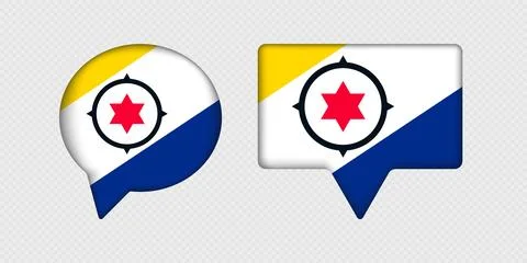 Flag of Bonaire in speech bubble. Stock Illustration