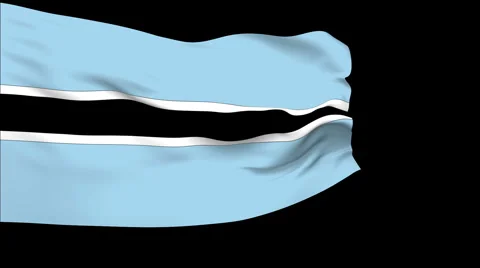 Flag of Botswana Stock Footage 1054961