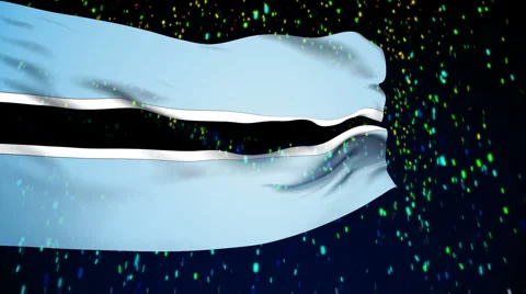 Flag of Botswana Video stock 1054971