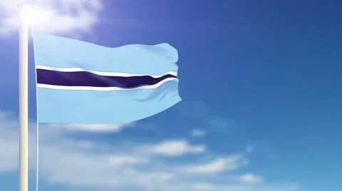 Flag of Botswana Video stock 1055000