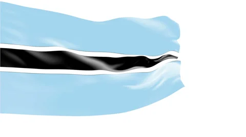 Flag of Botswana Stock Footage 1055012