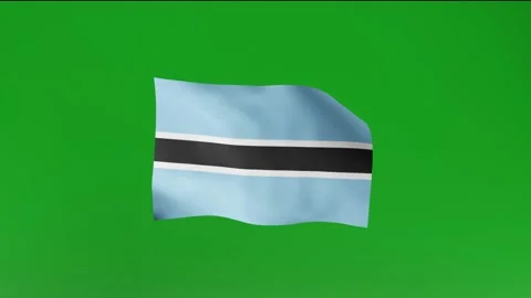 Flag of Botswana Stock Footage 162025738