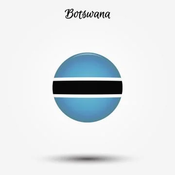 Flag of Botswana icon Illustrazione stock