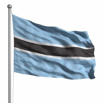 Flag of botswana Illustrazione stock