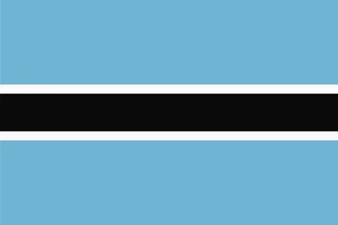 Flag of Botswana Stock Illustration