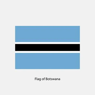 Flag of Botswana. Stock Illustration