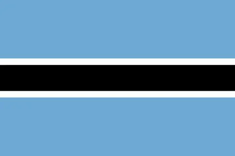 Flag of Botswana Stock Illustration