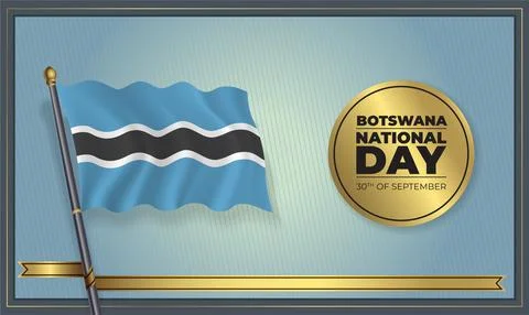 Flag Botswana National Day Stock Illustration